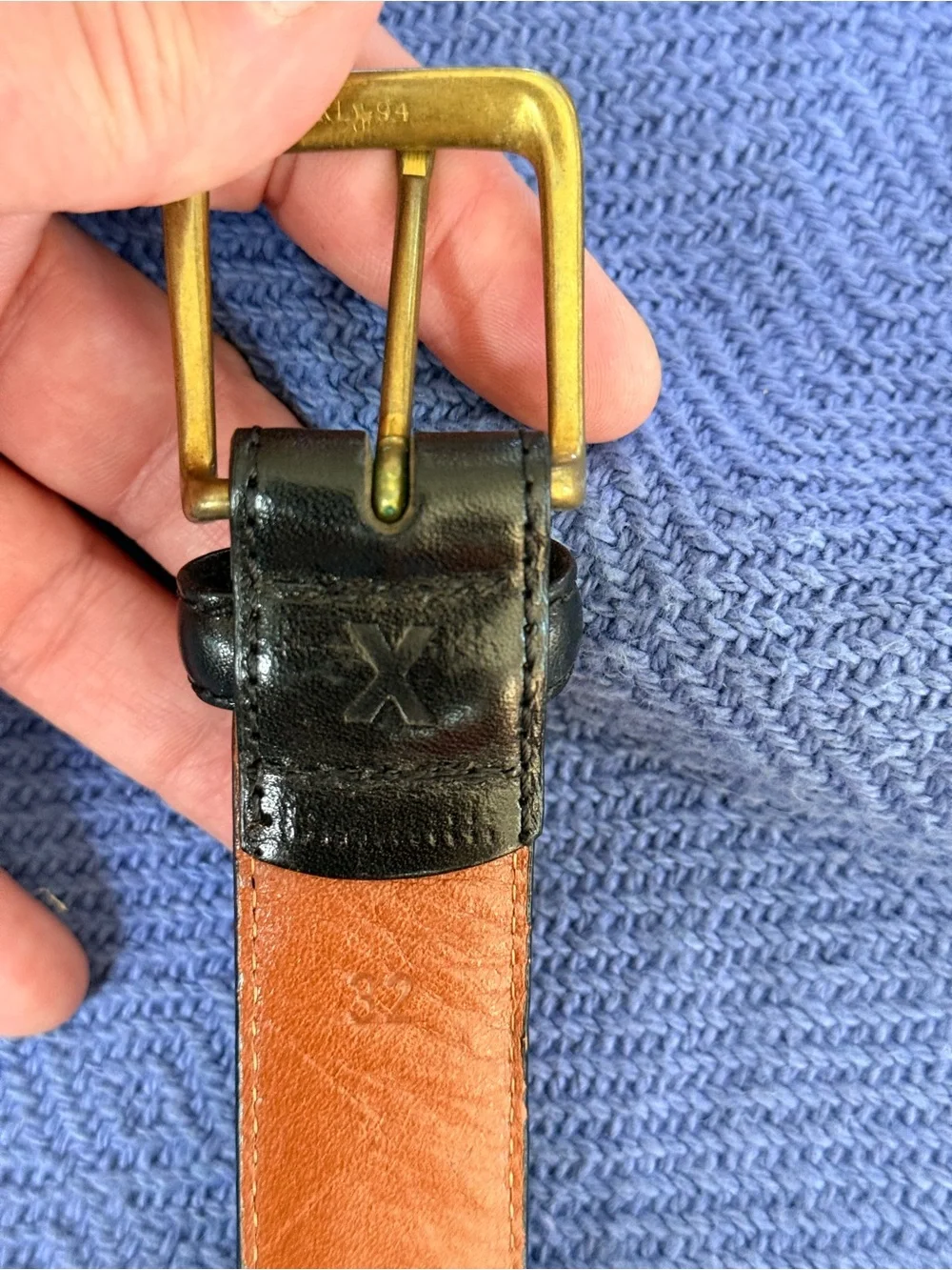 Ralph Lauren Italian Black Leather Men’s Belt  sz 32